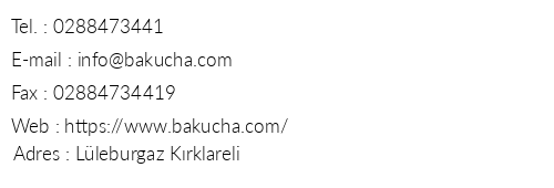 Bakucha Hotel & Spa telefon numaralar, faks, e-mail, posta adresi ve iletiim bilgileri